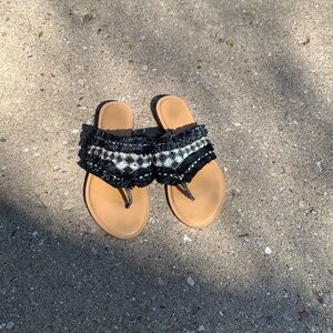 Jasper and jeera beaded sandals